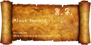 Misik Harald névjegykártya